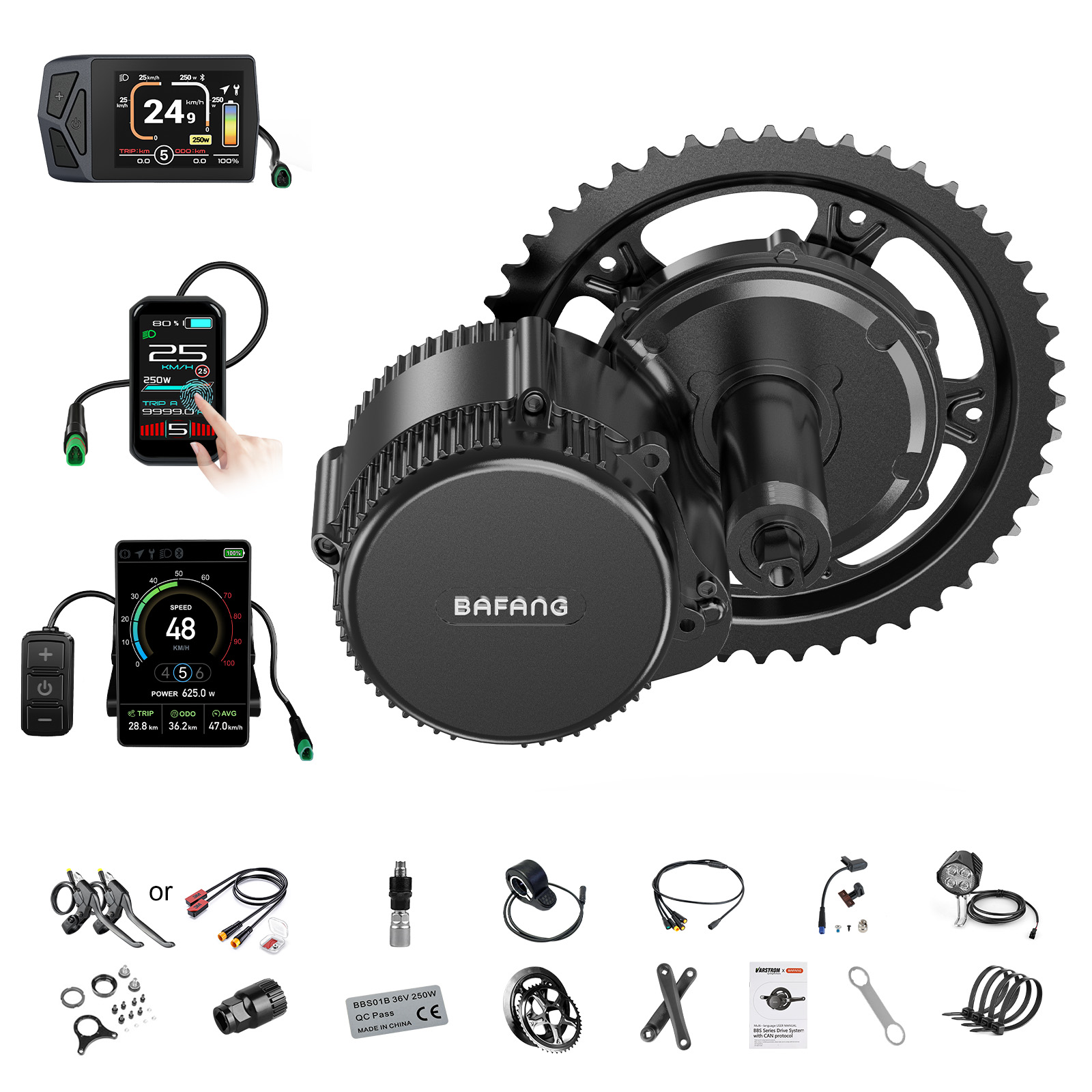 Torque Sensor Mid Drive Motor Kit - [Dostawa lokalna w USA] Silnik Bafang