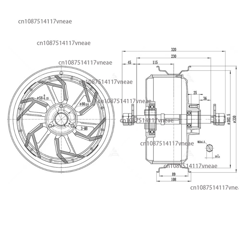 Silnik 12000W 12x3.5 cala QS26 – 12000W Electric Motorcycle Hub Motor recenzja i cena
